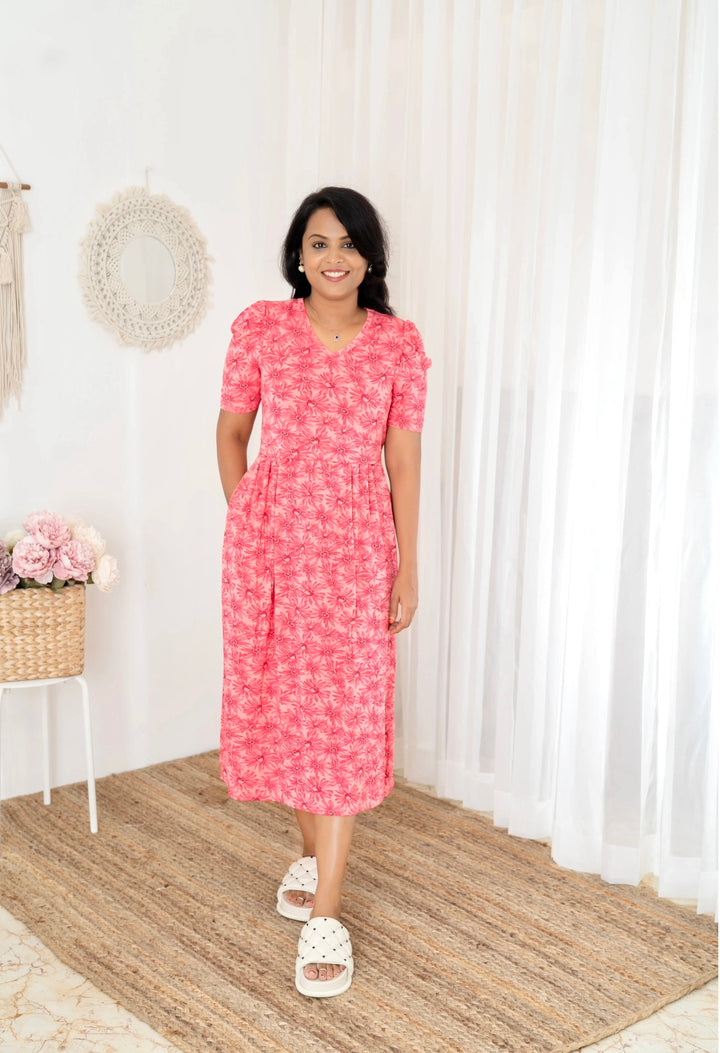Midi Sunflower Light Weight Dress summer collection