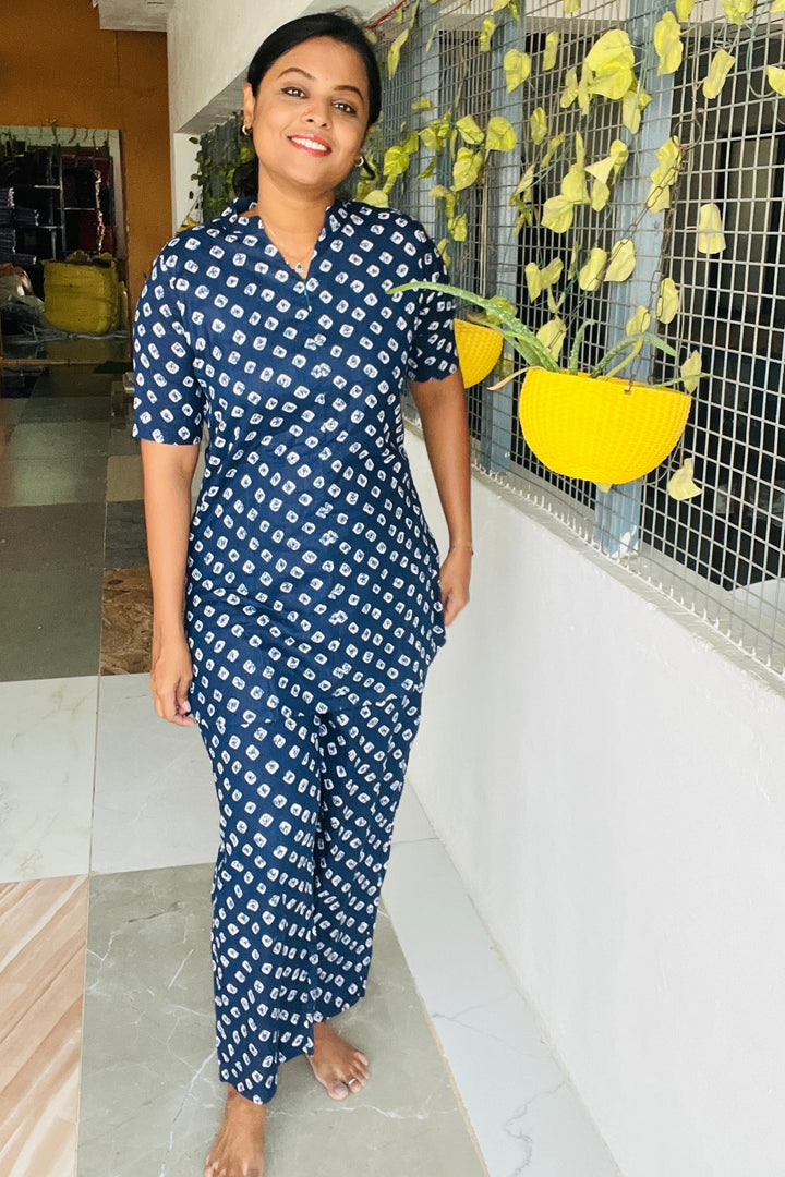 Navy Blue Night Co-ord Set