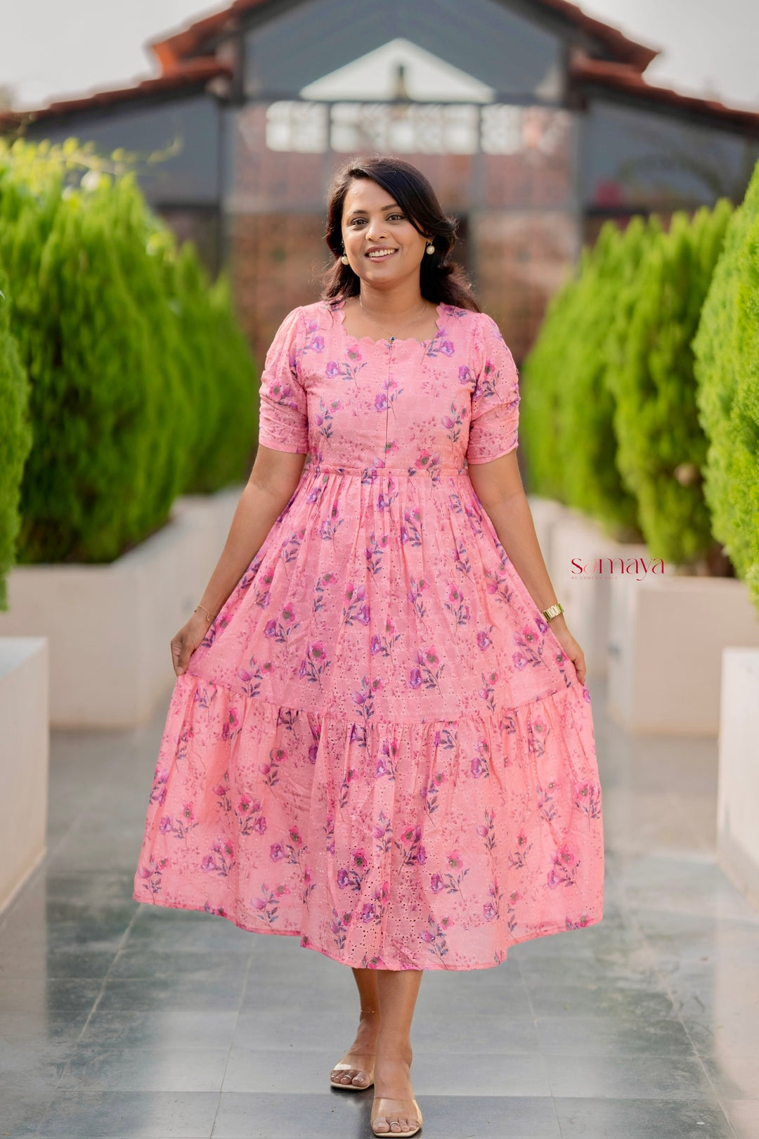 Pearly Hakoba Dress With Lining