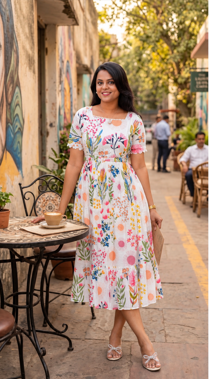 Anu  midi Casual Dress With Lining