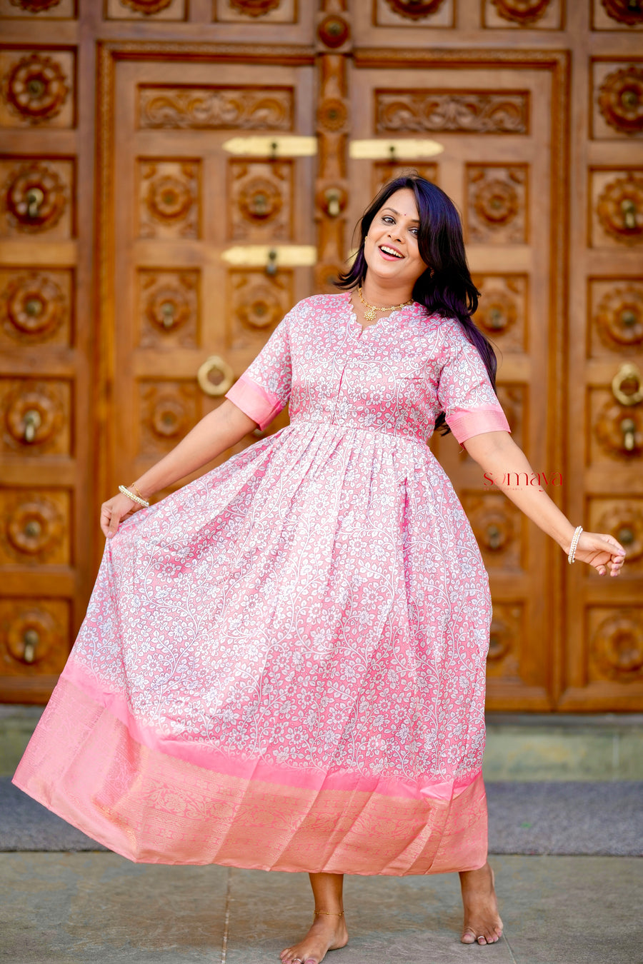 Vennila soft silk Dress with Lining ( ready to dispatch) – SRI SAMAYA ...