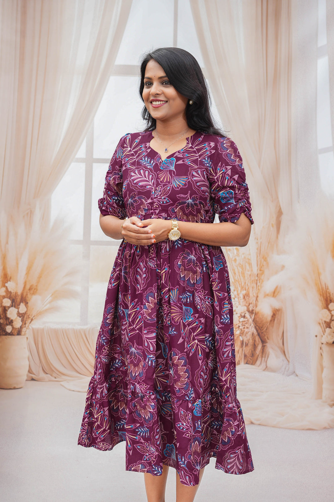 Swara Day to Night Dress Without Lining( Wrinkle-Free Dress)