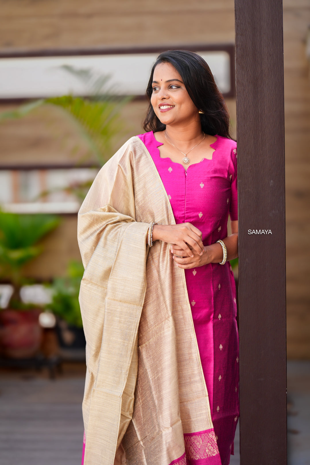 Leena raw silk suit set with dupptta( set of 3) ready to dispatch