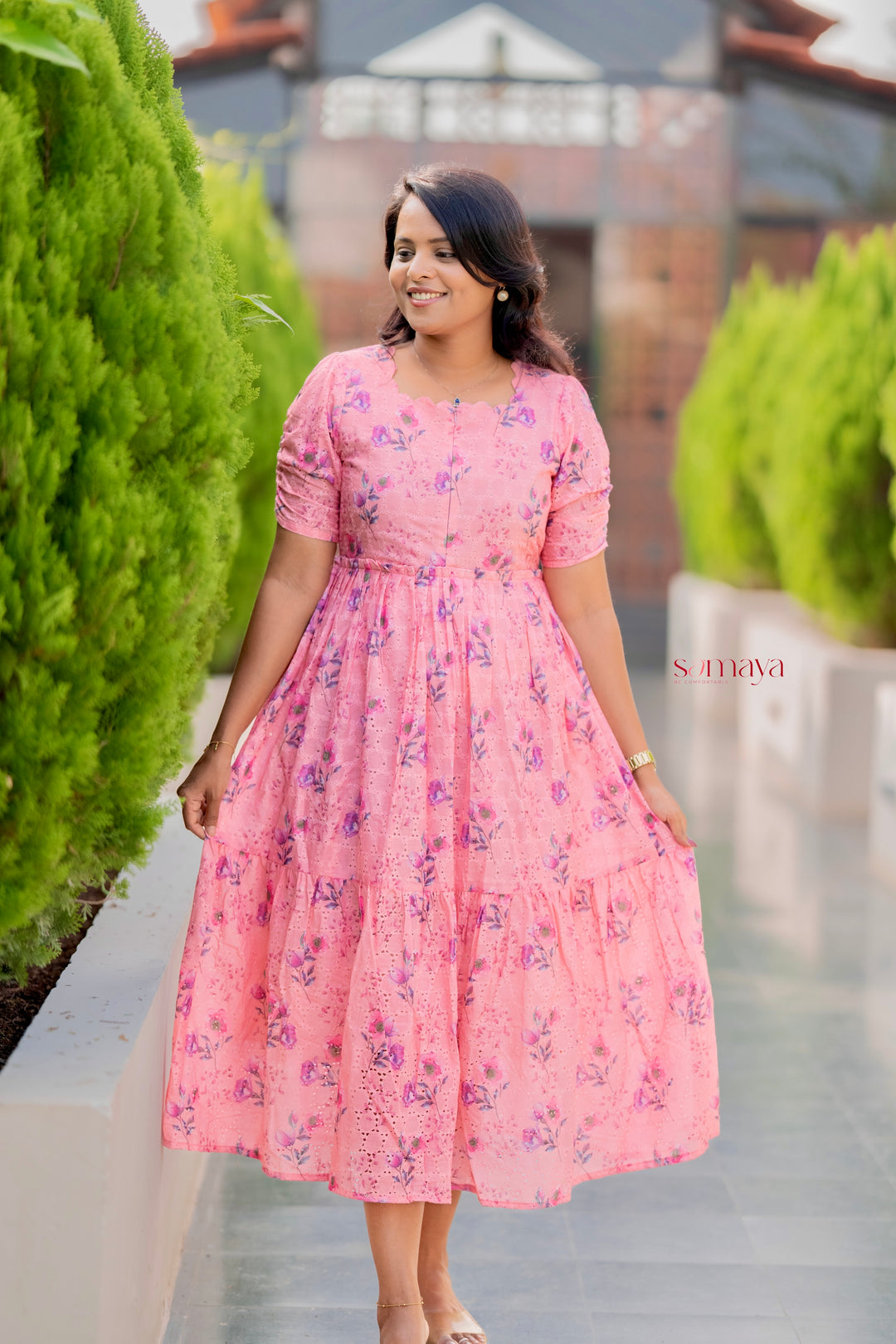 Pearly Hakoba Dress With Lining