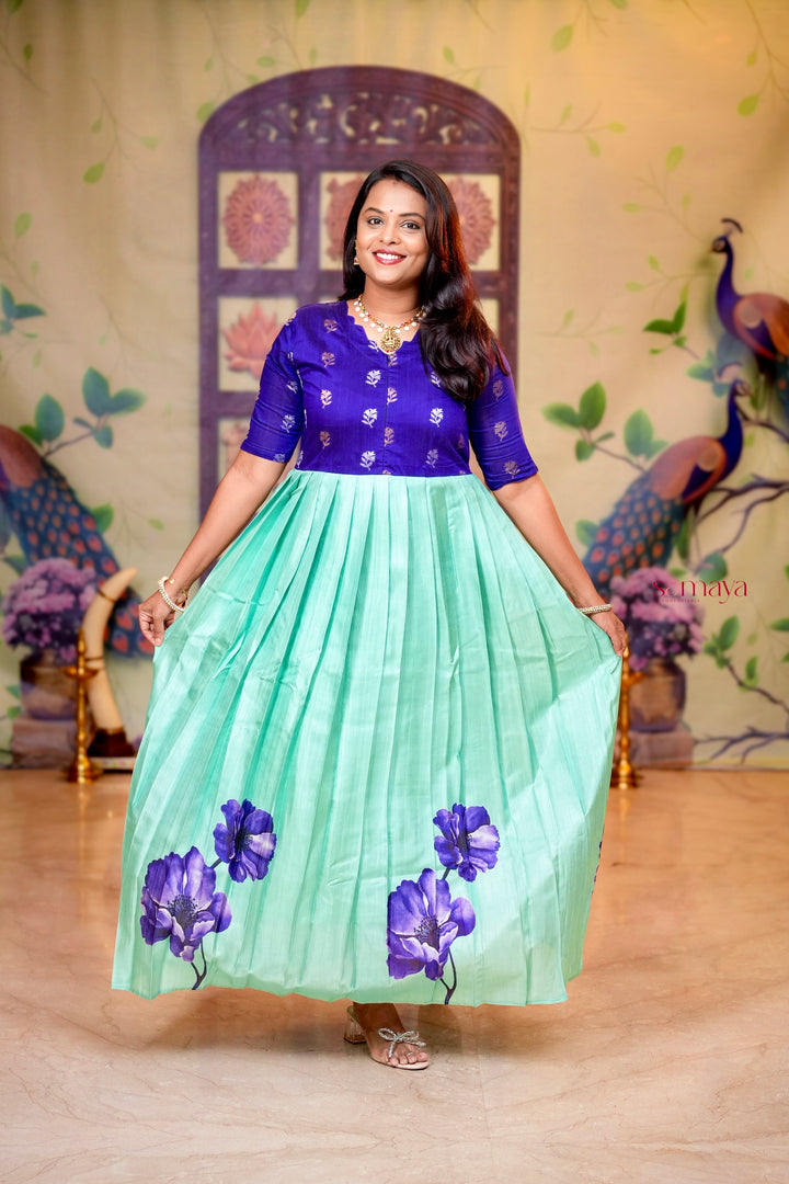 Yazlini - purple  festive  maxi dress with lining