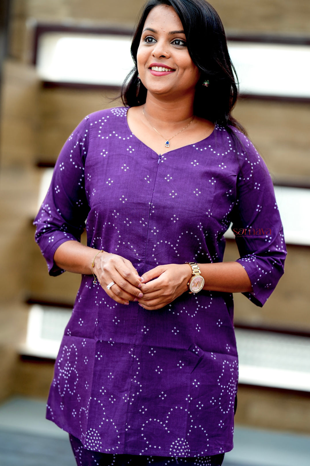 HAASYA Purple Night Co-ord Set