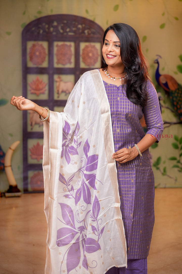 Radha raw silk Kurta 3 piece set