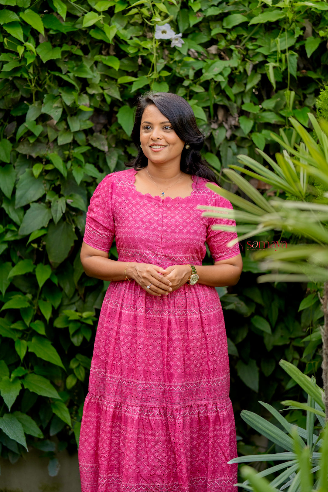 Aria  Hakoba bandhani print  Dress With Lining