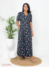 Load image into Gallery viewer, Maxi Grey Planet Light Weight Dress
