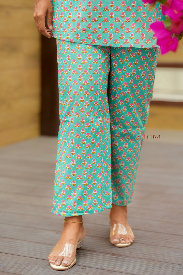 HAASYA-Mint Night Co-ord Set