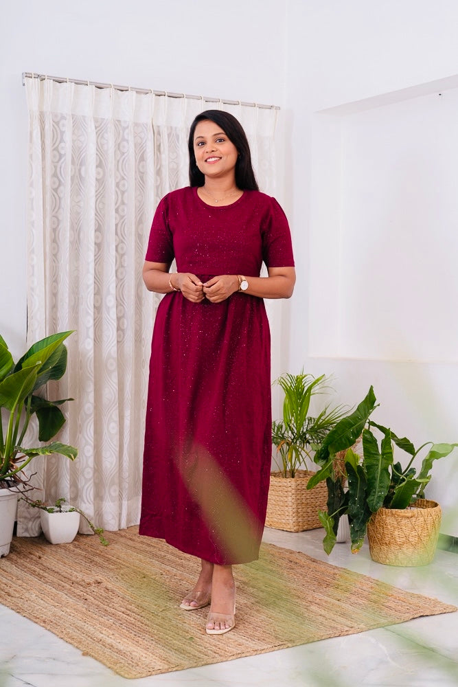 Maxi Wine Shimmer ( Minor embroidery variation so sold at sale price )
