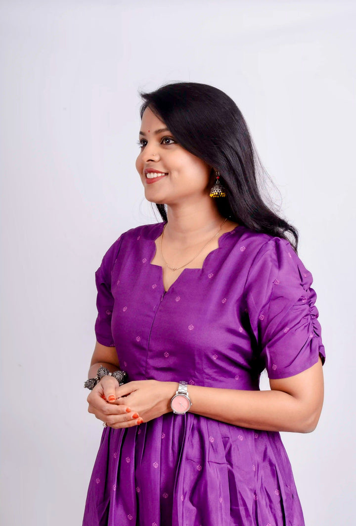 Lotus  festive  Dress With Lining