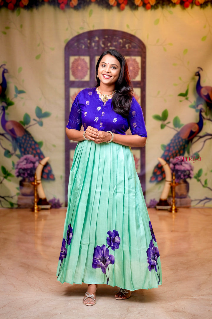 Yazlini - purple  festive  maxi dress with lining