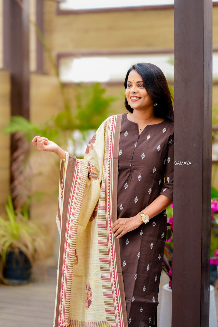 Hot chocolate cotton 3 piece Set with lining