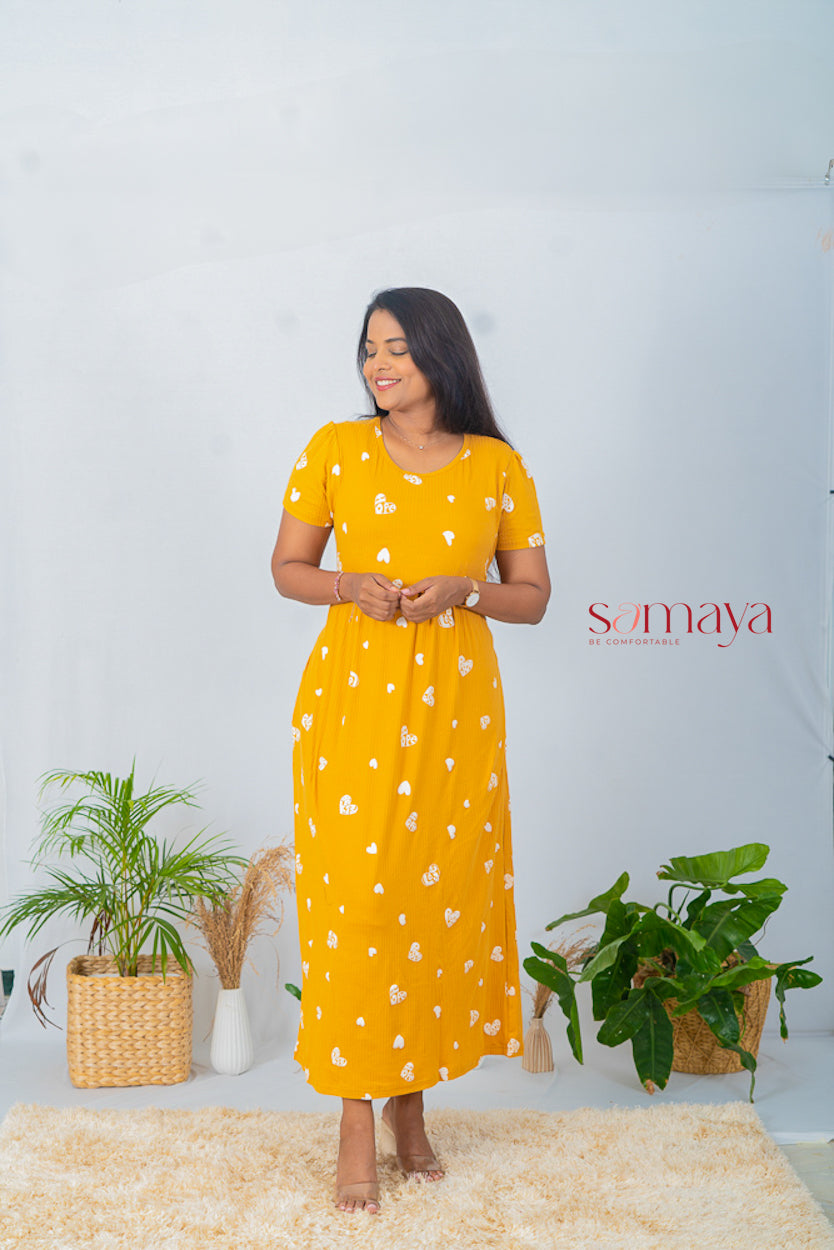 Maxi Mustard Love Ribbed thick