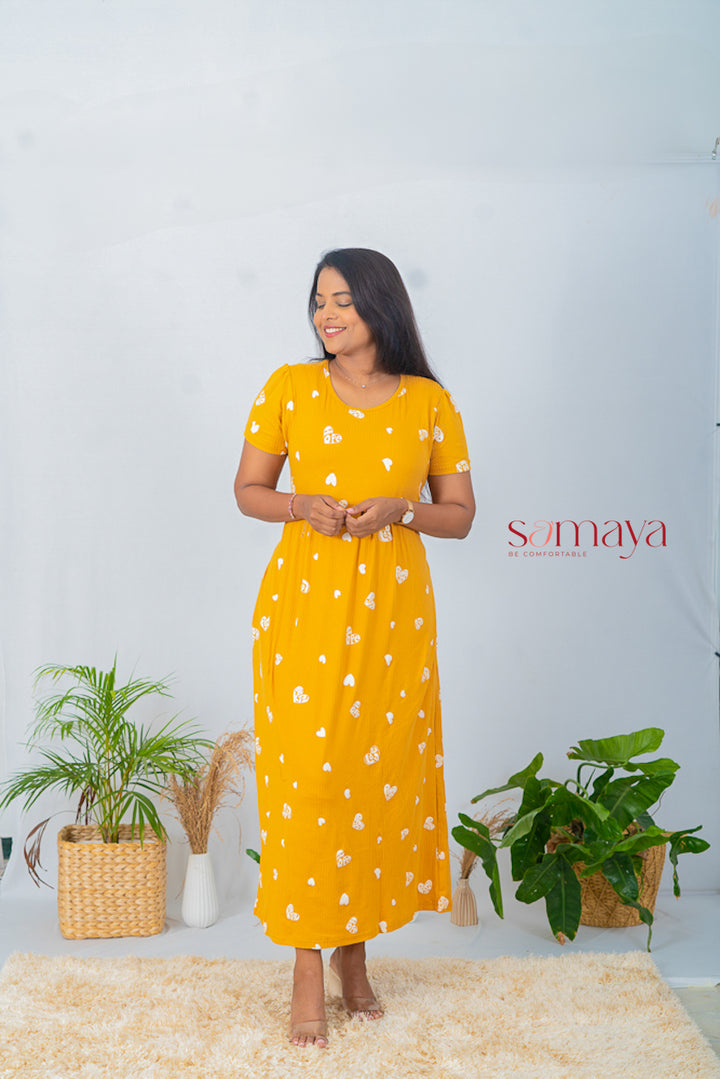 Maxi Mustard Love Ribbed thick