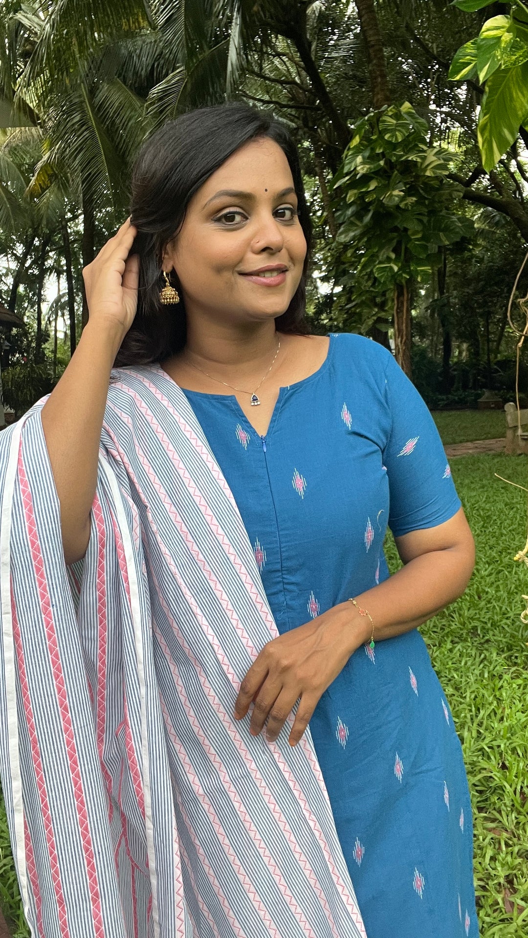 Sara cotton 3 piece handloom kurta set