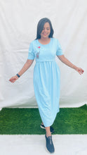 Load image into Gallery viewer, Maxi  Skyblue Jumbo Thick winter Dress
