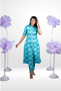 Niranjana cotton  Kurta set (button opening)