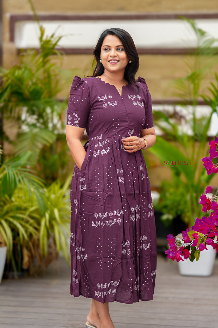 Kayal Cotton Dress With Lining