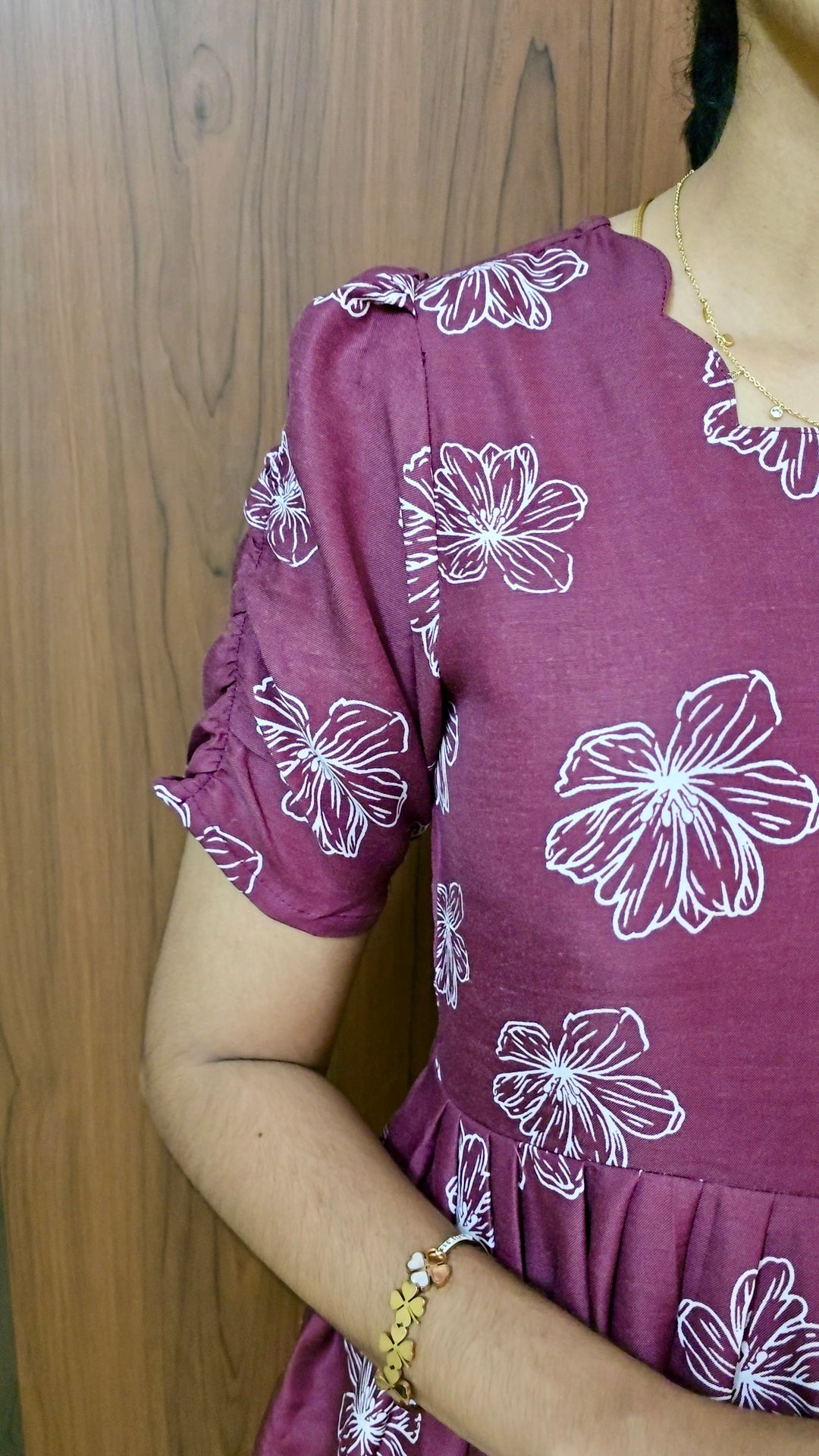 Preethi Casual Dress With Lining ( No-Iron Everyday Dress)