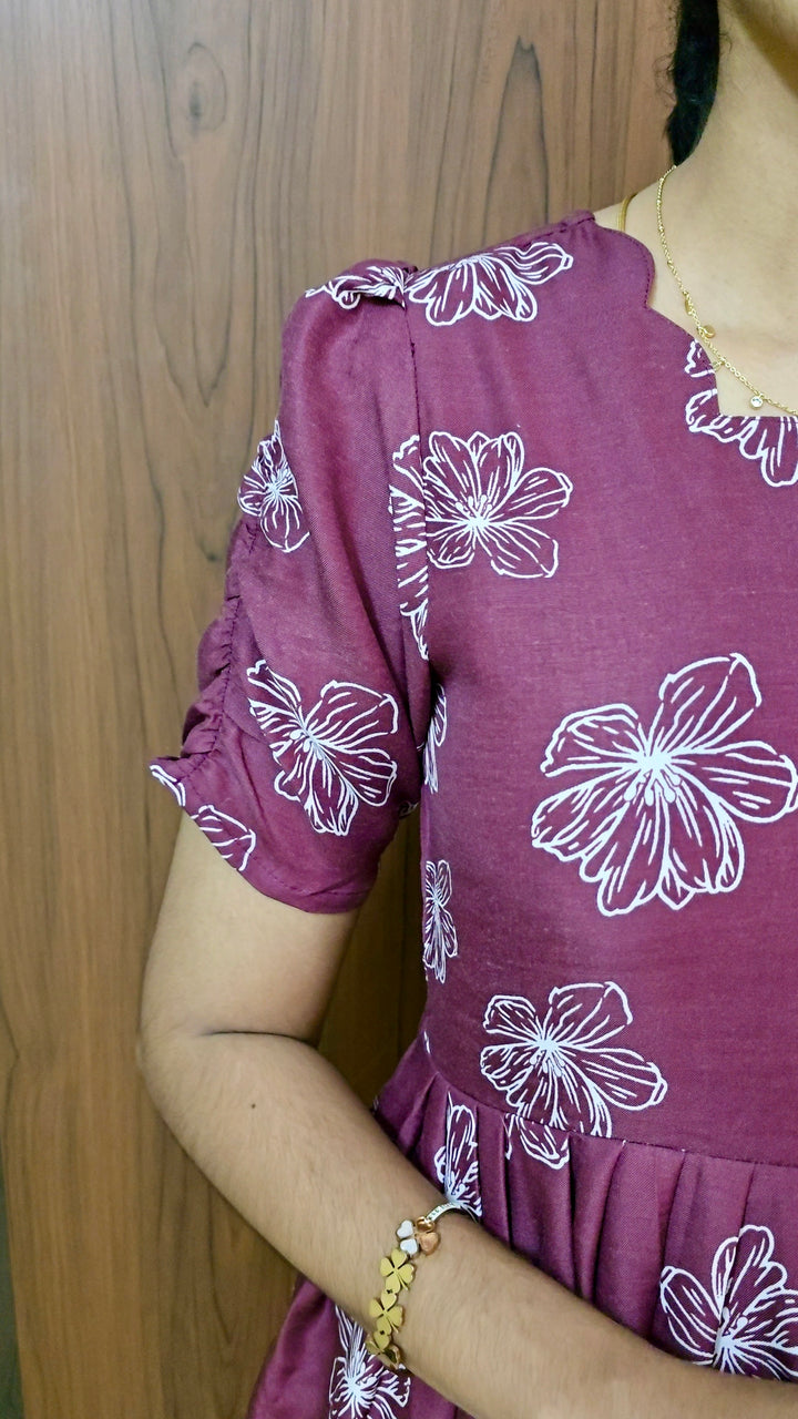 Preethi Casual Dress With Lining ( No-Iron Everyday Dress)