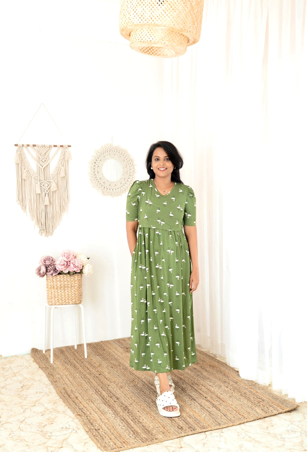 Maxi Flamingo Light Weight Dress