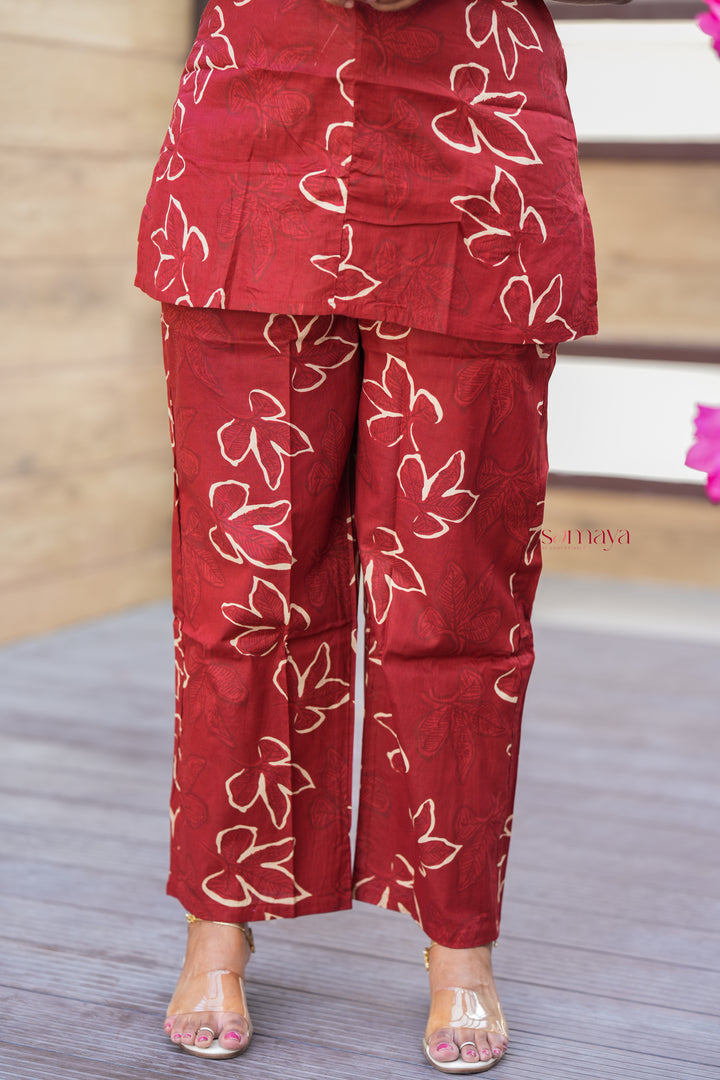 THEERA-Rust Orange  Co-ord Set