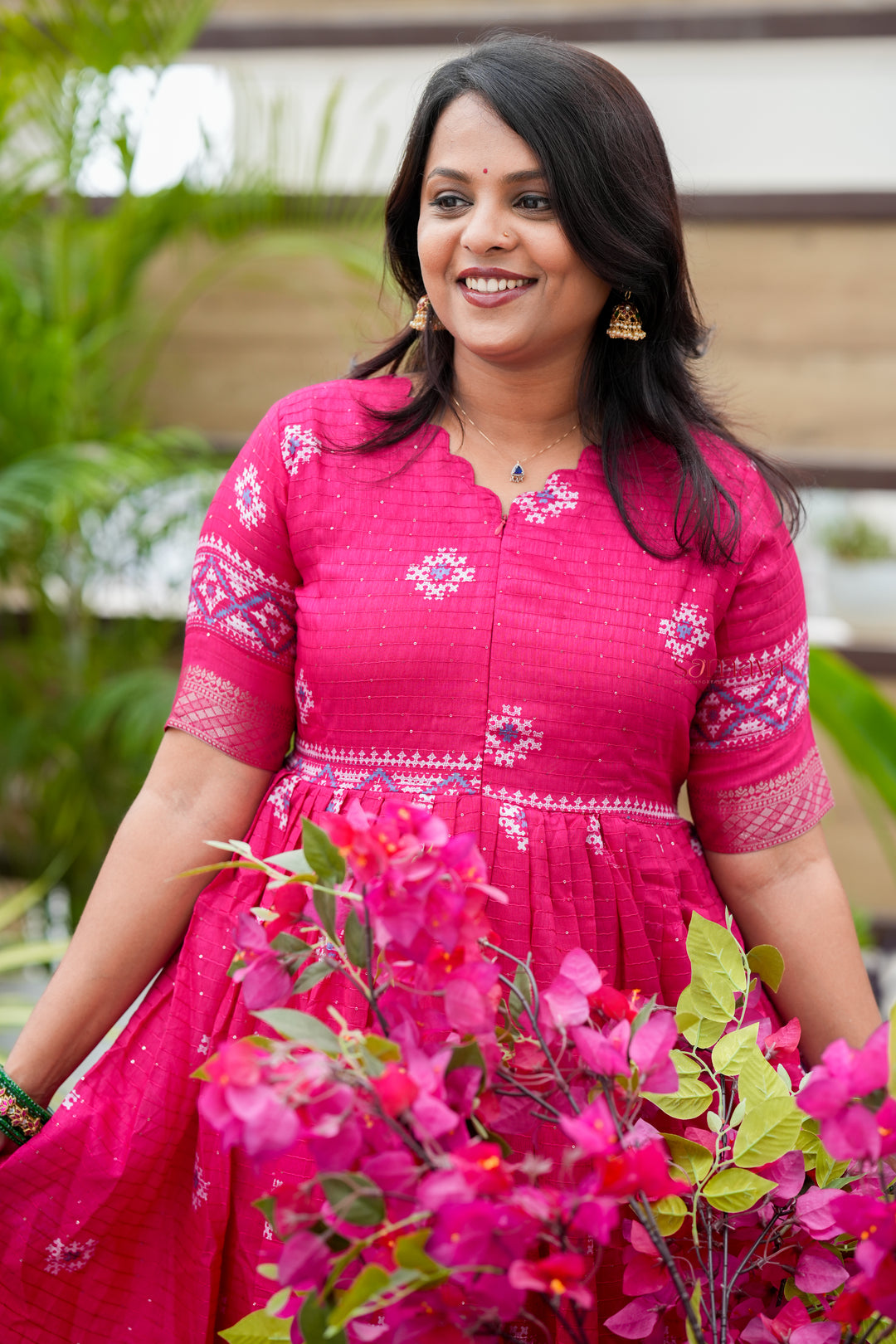 Jothika Festive  Maxi   Dress with Lining ( ready to dispatch)