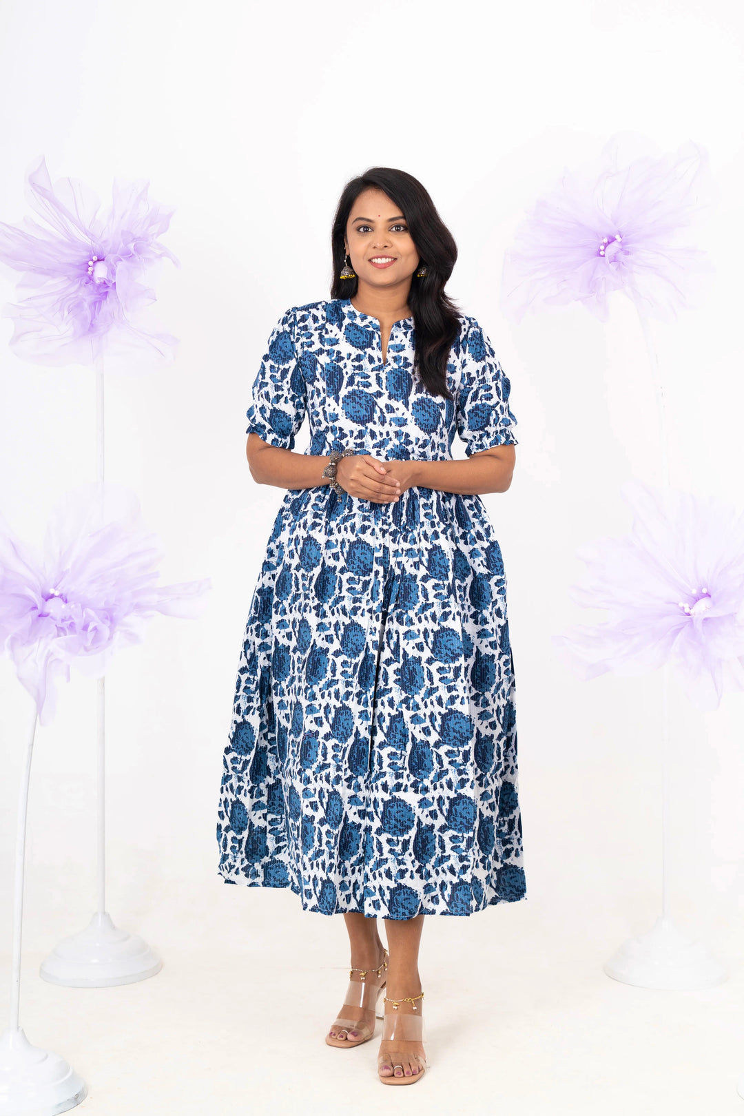 Anya casual  Dress With Lining Non-Maternity & Feeding-Friendly Dress