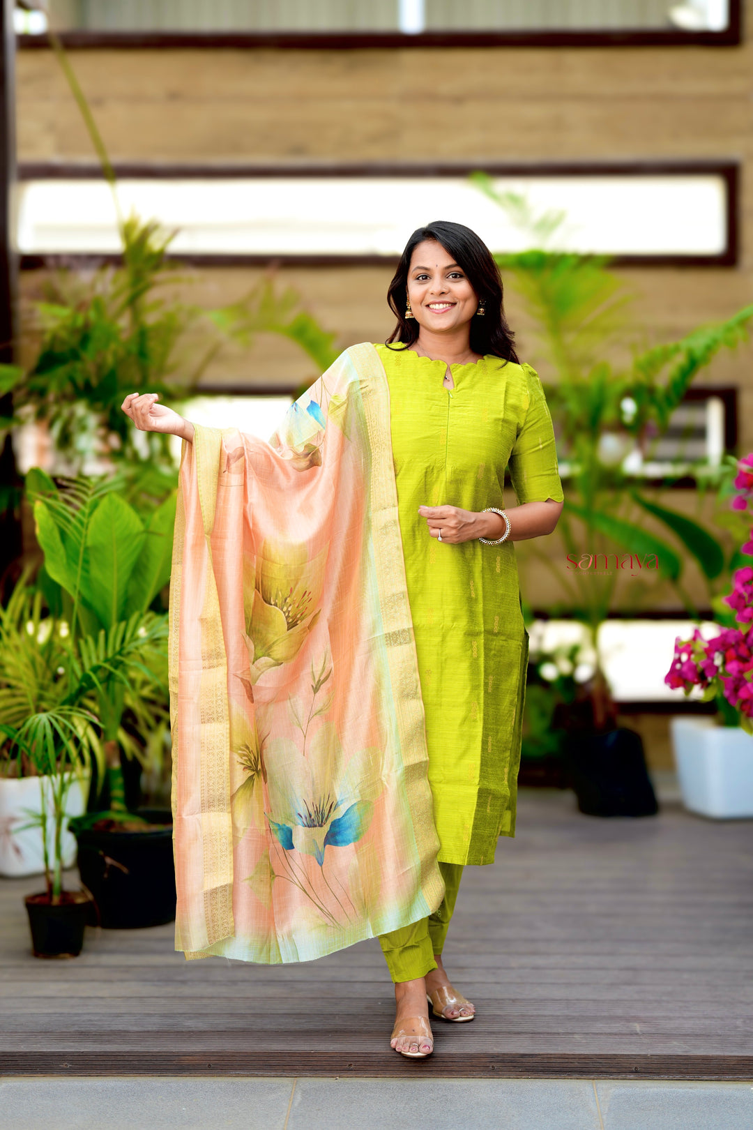 Deepika  raw silk suit set with dupptta( set of 3) ready to dispatch