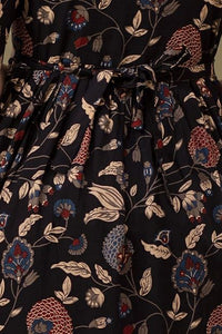 Kalamkari Black Maternity Feeding kurta