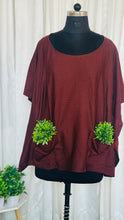 Load image into Gallery viewer, Maroon Nursing Cover with pockets
