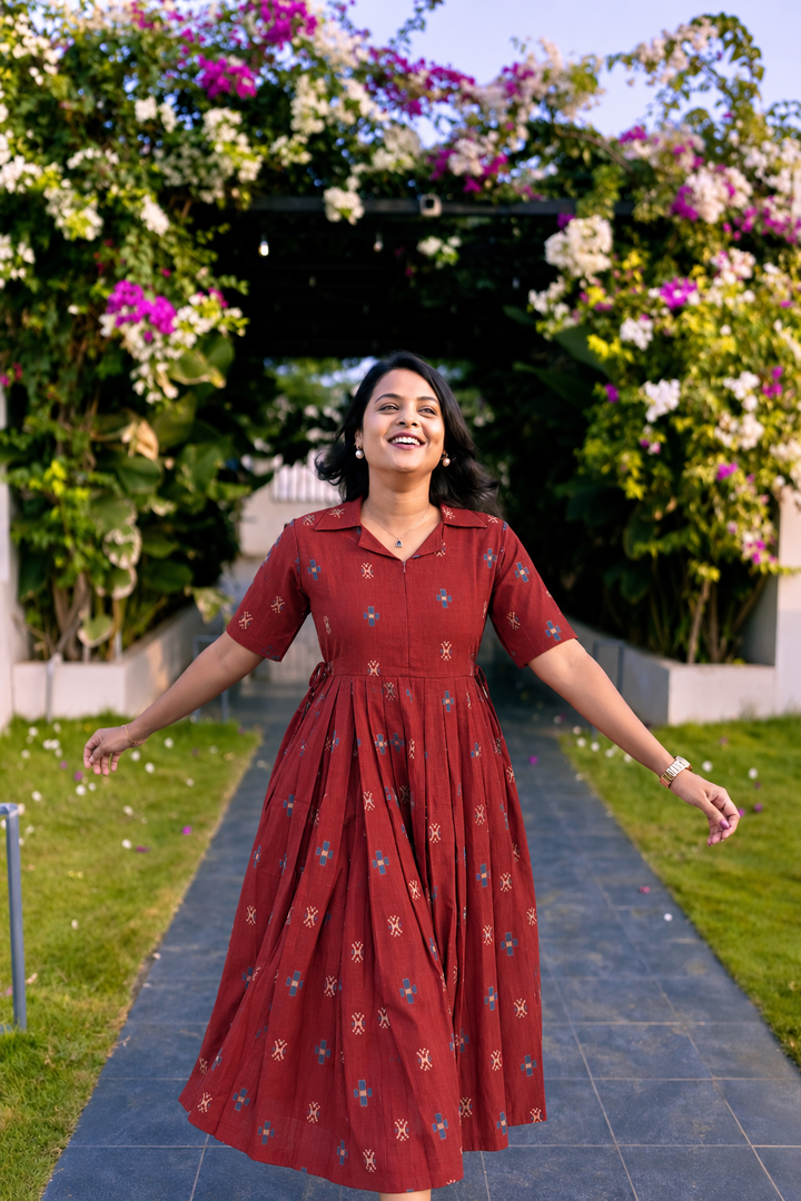 Haritha handloom  Casual Dress With Lining( limited stock )