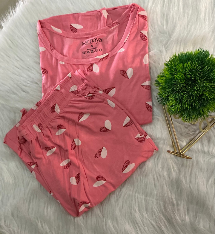 Peach heart Feeding Pant Set ( lightweight )