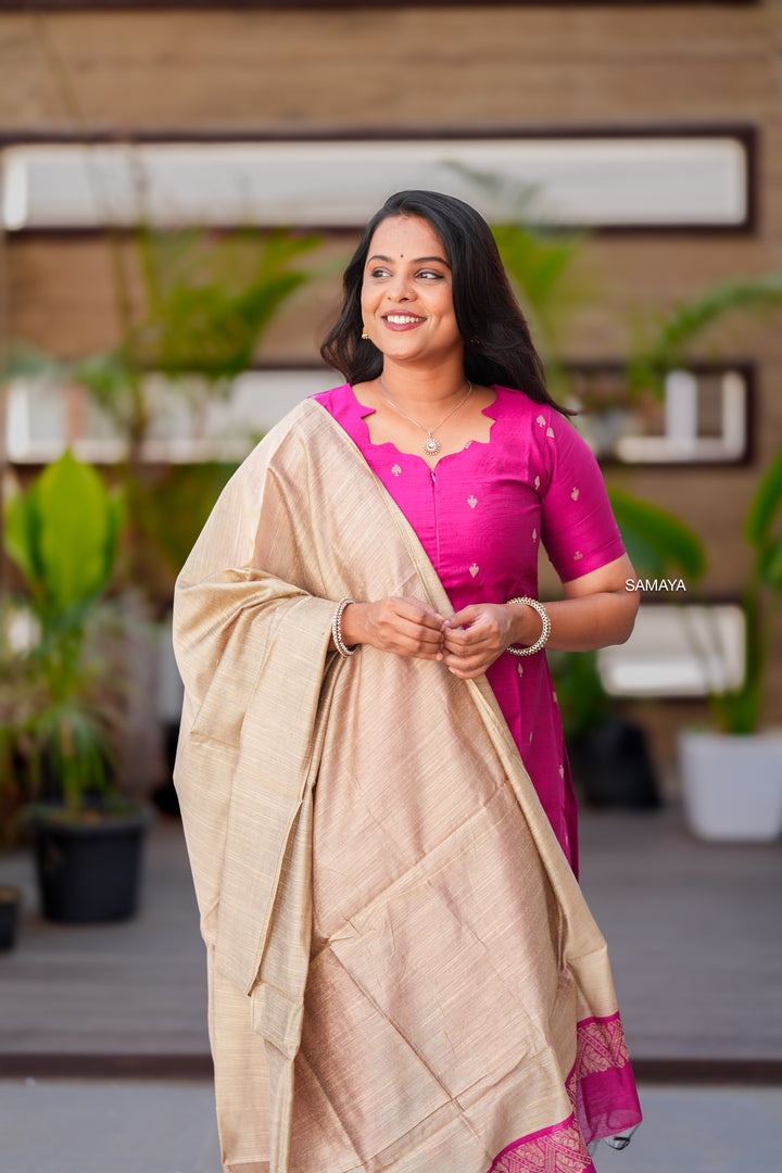 Leena raw silk suit set with dupptta( set of 3) ready to dispatch