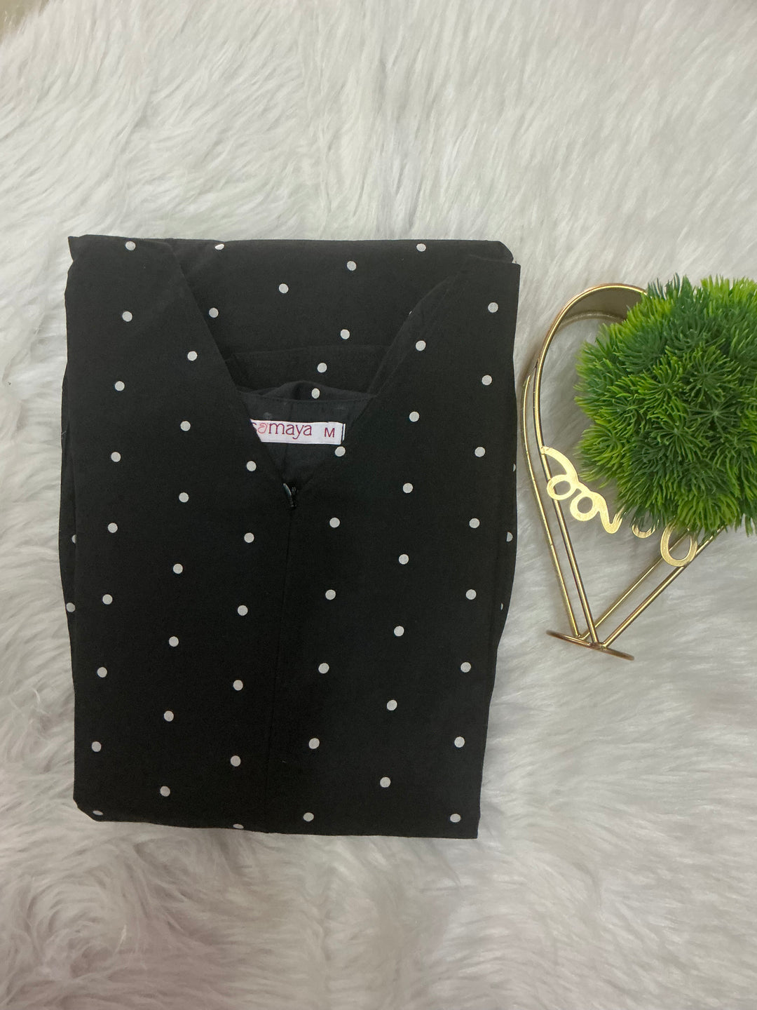 Polka  Casual Dress With Lining
