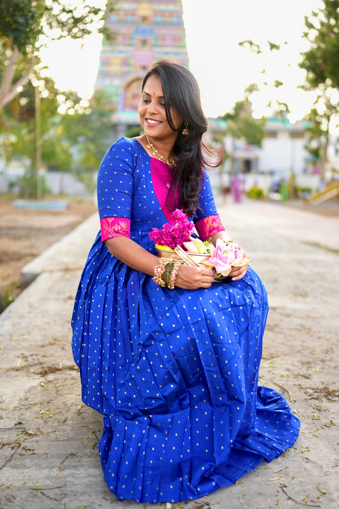Darshini  maxi festive Dress With Lining