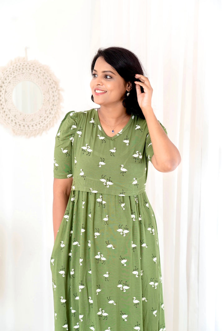 Maxi Flamingo Light Weight Dress