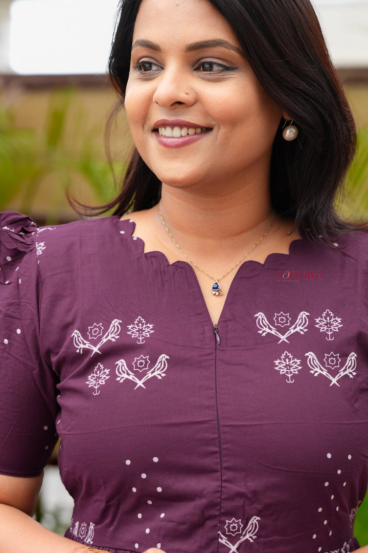 Kayal Cotton Dress With Lining