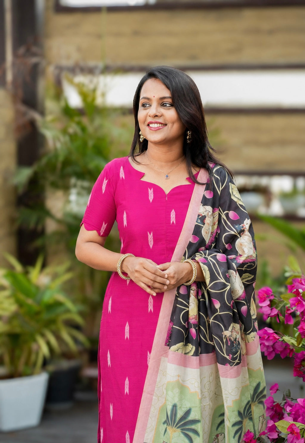Mithila Pichwai raw silk  set with dupptta( set of 3) ready to dispatch