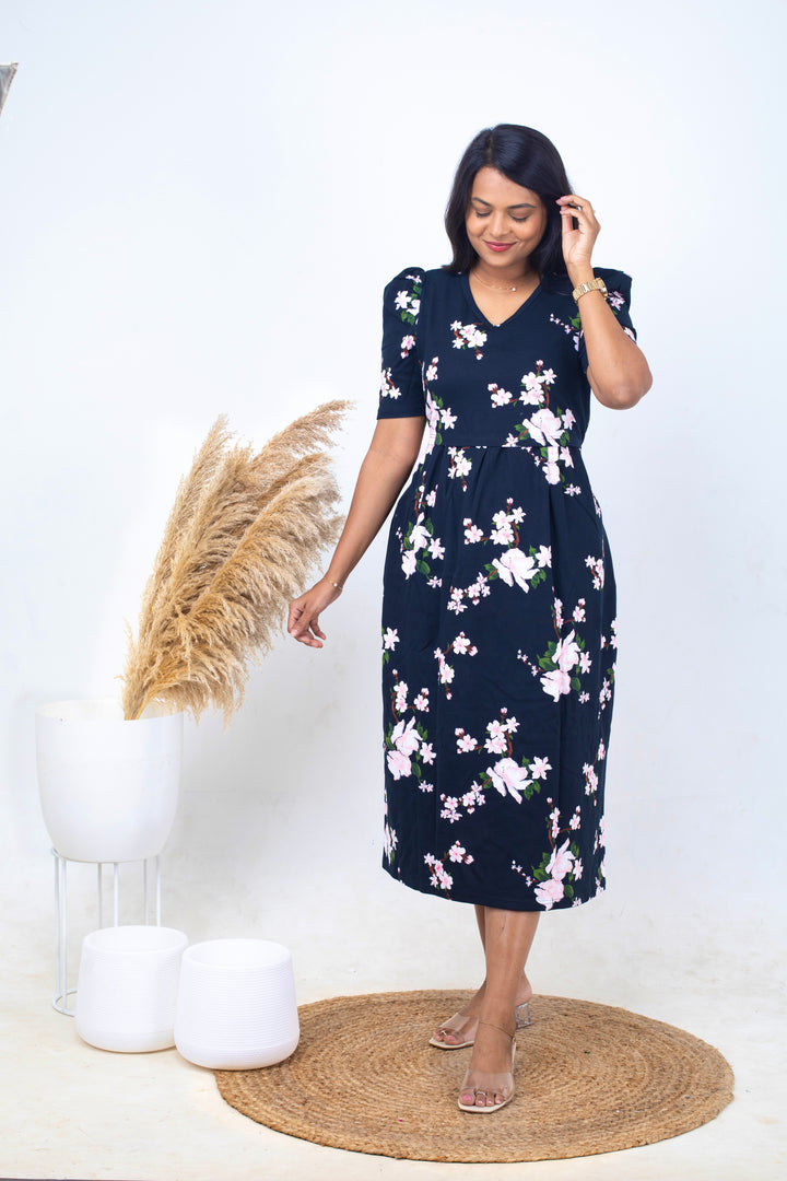 Midi  Nila  Light Weight Dress( Minor embroidery variation so sold at sale price )
