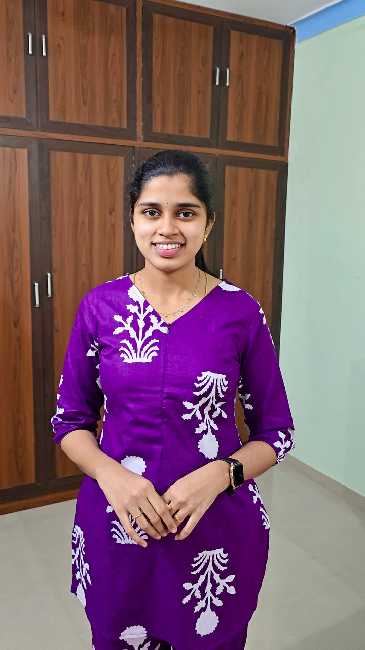 THEERA -Purple Night  Co-ord Set