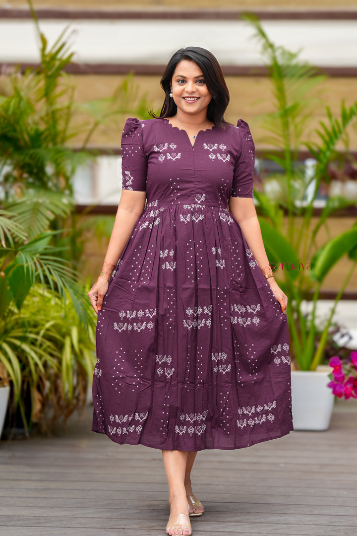 Kayal Cotton Dress With Lining