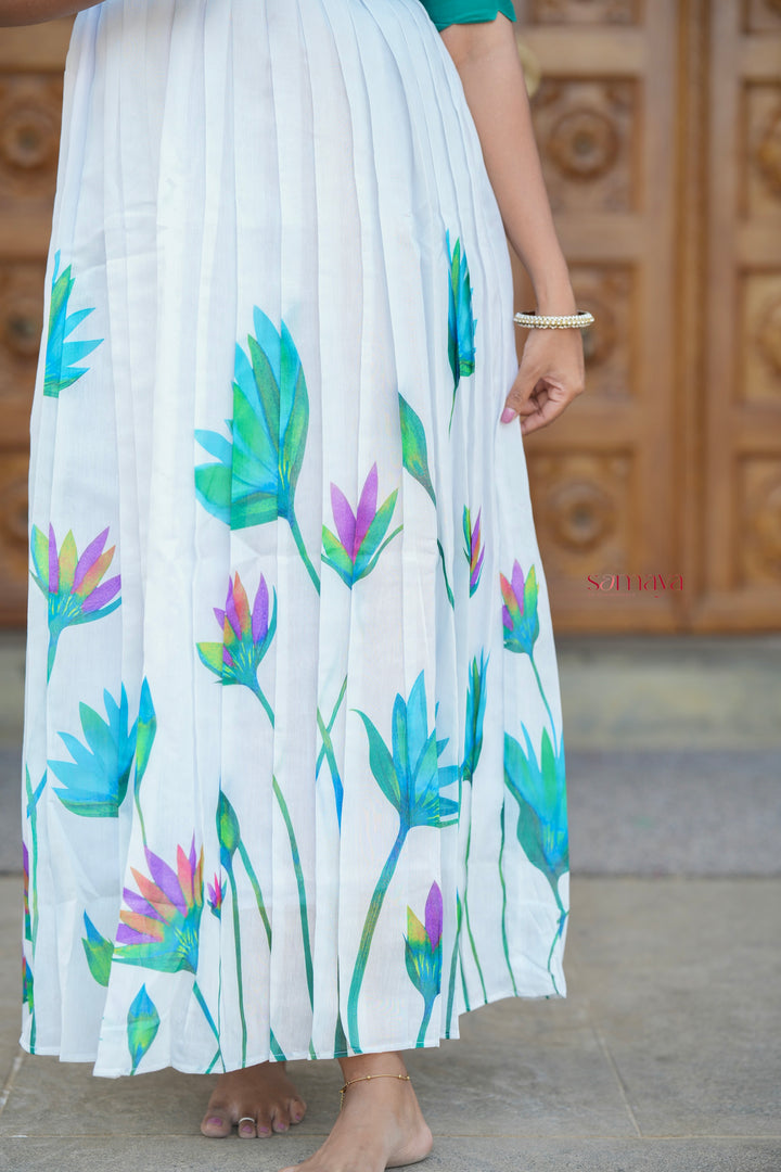 Mayil Chanderi Dress With Lining ( over coat detachable ) ( ready to dispatch)