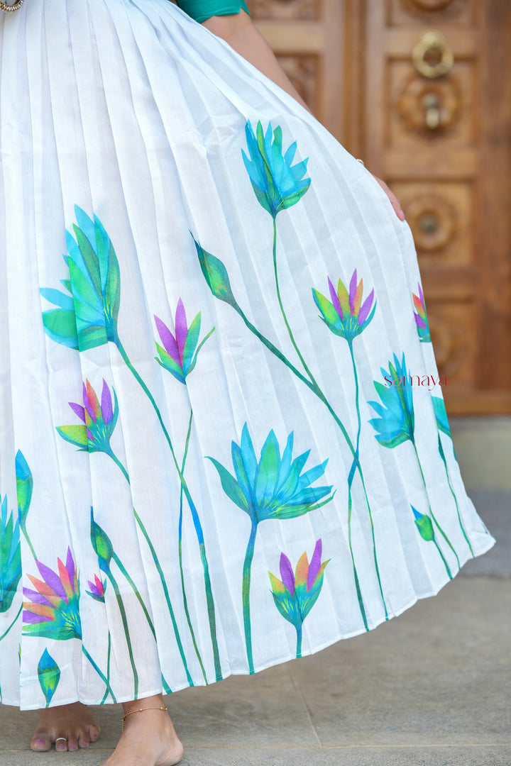 Mayil Chanderi Dress With Lining ( over coat detachable ) ( ready to dispatch)