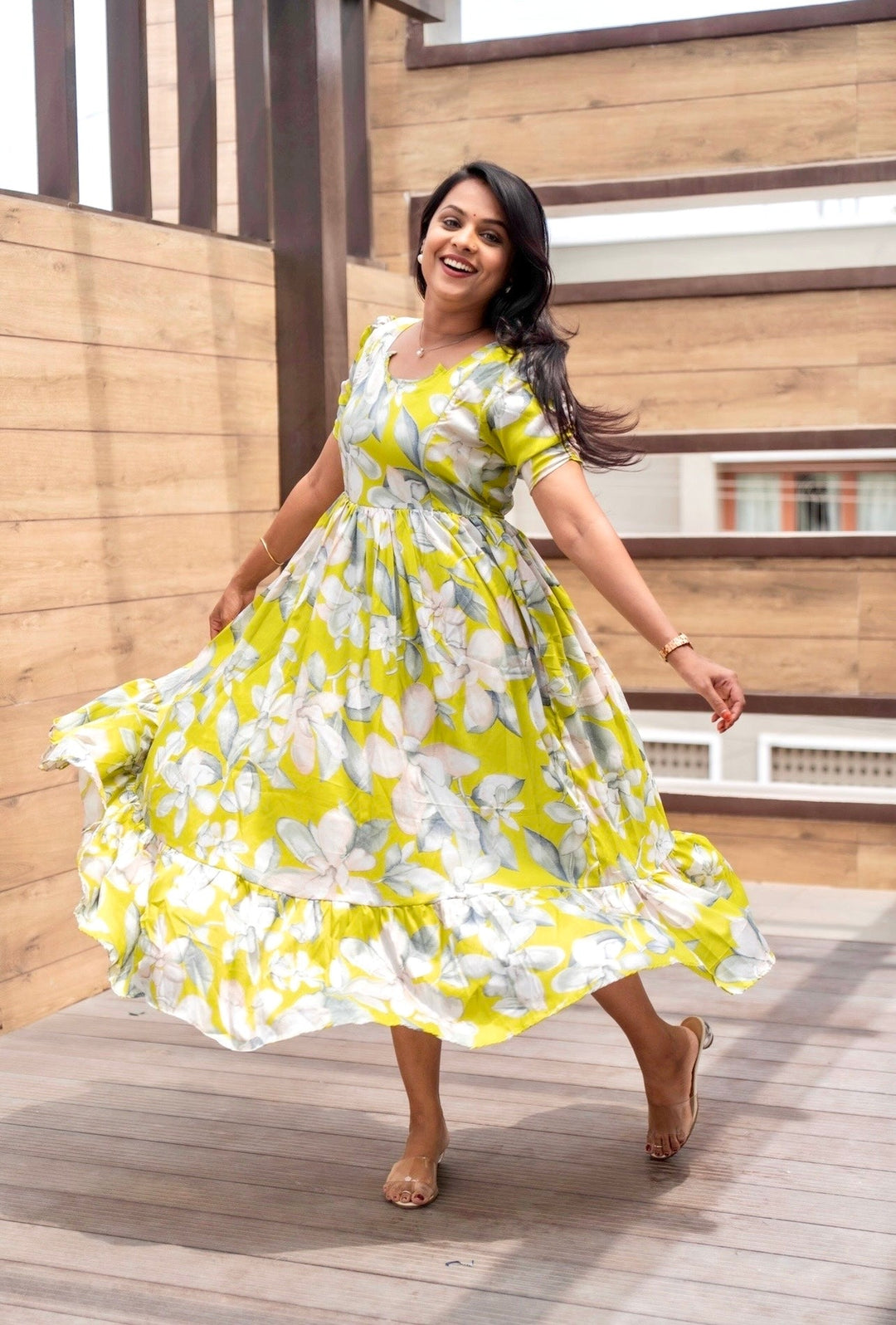 Flora Casual Dress With Lining maternity feeding friendly