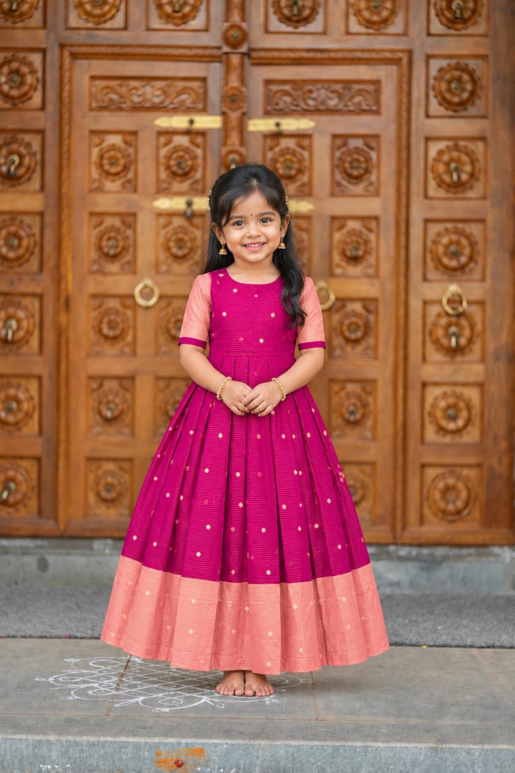 Pavilamalli kids  Dress With Lining(pre order )