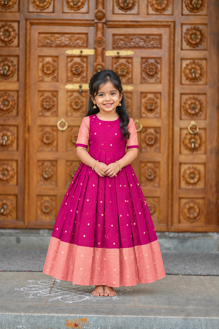 Pavilamalli kids  Dress With Lining(pre order )