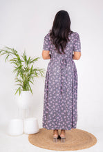 Load image into Gallery viewer, Maxi Grey Flower Light Weight Dress
